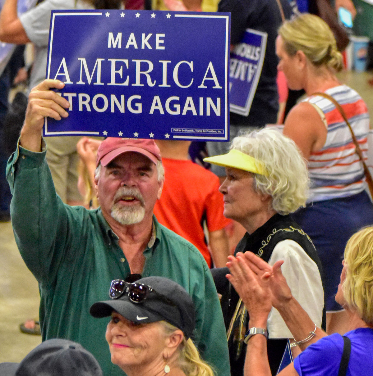 Trump supporter at 2018 Rally in Great Falls, Montana.